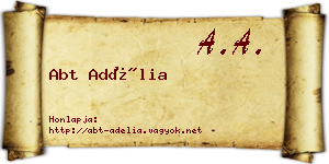 Abt Adélia névjegykártya